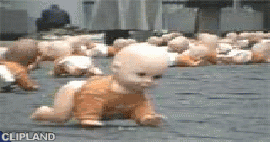 animated gif of American Legacy Foundation; American Legacy Foundation - Truth(Brand); Anti-Tobacco Education(Product) "Baby Invasion [Infect Truth]" (5/23)