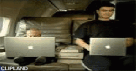 animated gif of Apple Computers; Apple(Brand); Powerbook(Product) "Big and Small"