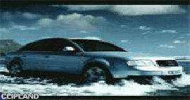 animated gif of Audi; Audi(Brand); Quattro A6(Product) "Wakeboarder (45 sec.)"