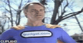 animated gif of Budget; Budget(Brand) "Budget.com Man"