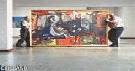 animated gif of Southwest Airlines; Southwest(Brand) "Masterpiece Painting [Football Season]" (9/9/)