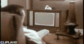 animated gif of Newport Cigarettes "The Living TV, Beach, Man Falling Asleep" (1966)