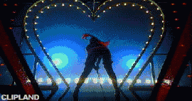 animated gif of Christina Aguilera, Lil' Kim, Mya & Pink "Lady Marmalade" (2001)