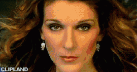animated gif of Celine Dion "A New Day Has Come" (2002)