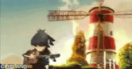animated gif of Gorillaz "Feel Good Inc." (2005)