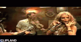 animated gif of Jessica Simpson feat. Willie Nelson "These Boots Are Made For Walking" (2005)