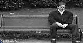 animated gif of Luckless man, the