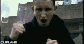 animated gif of Moby "Bodyrock (version 1: single dancer)" (1999)